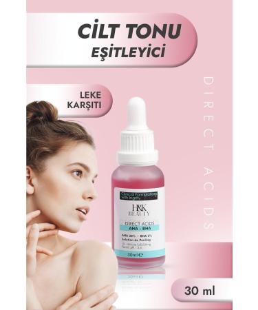 H&K Beauty Revitalizing Skin Tone Equalizer Red Face Peeling Collagen Serum 30ml Aha 30% Bha 2%