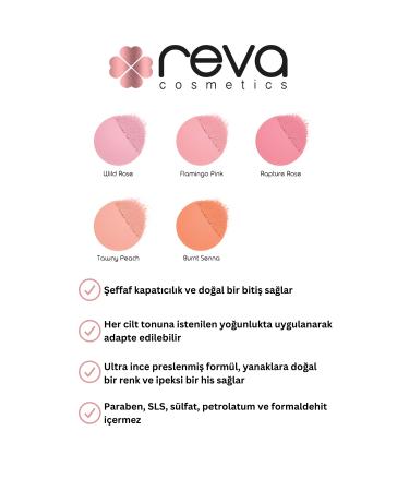 REVA Superfine Blusher Wild Rose - Superfine Powder Blush 7.5 gr - No: 705 - Vegan & Clean Content - Buy Online on GoSupps.com