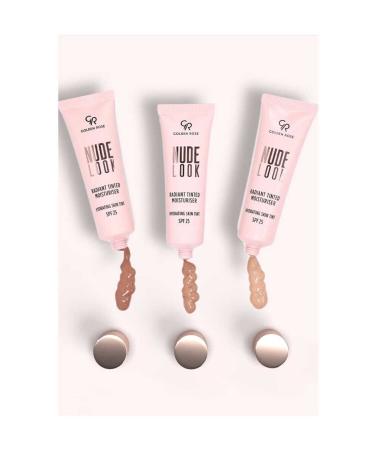 Golden Rose Nude Look Radiant Tinted Moisturiser No: 03 Deep Tint - Tinted Moisturizer Spf 25 - 8691190967154 - Buy Online on GoSupps.com
