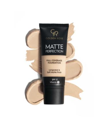 Golden Rose Matte Perfection Full Coverage Foundation No: Natural 02 - Matte Foundation - 8691190509538 - Buy Online on GoSupps.com
