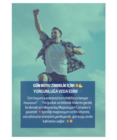 Magneday Magnesium Complex 120 Capsules*3 Pieces - bisiglinate I Taurate I Malate I Citrate I Vitamin B6 - Buy Online on GoSupps.com