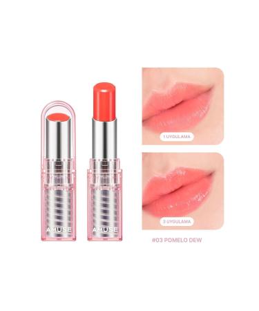 Amuse Dew Balm (KORENDY) Tinted Vegan Collagen Nourishing Lip Balm 3.2g #03 Pomelo Dew