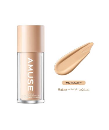 Amuse Dew Wear Foundation (KORENDY) Lasting Brightening Effect Natural Concealer Foundation 35ml #02 Healthy