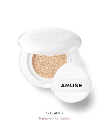 Amuse Ceramic Skin Perfector Spf40 Pa (KORENDY) Porcelain Skin Cushion with Ceramide Peptide 15g #02healthy