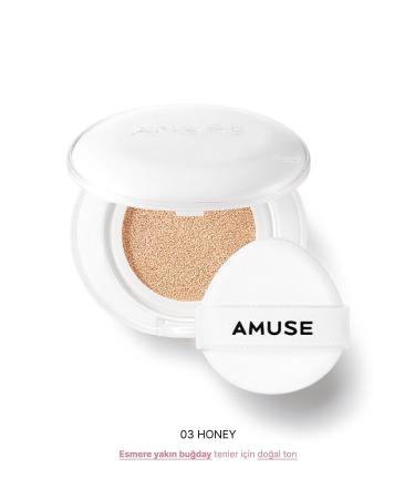 Amuse Ceramic Skin Perfector Spf40 Pa (KORENDY) Porcelain Skin Cushion with Ceramide Peptide 15g #03honey
