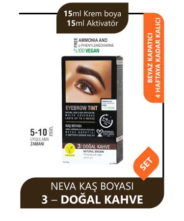 Neva 3 Natural Coffee Ammonia Free 0 Vegan Eyebrow Dye