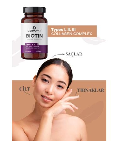 Biotin 5000 mg 60 tablets for strong hair and nails - Buy Online on GoSupps.com