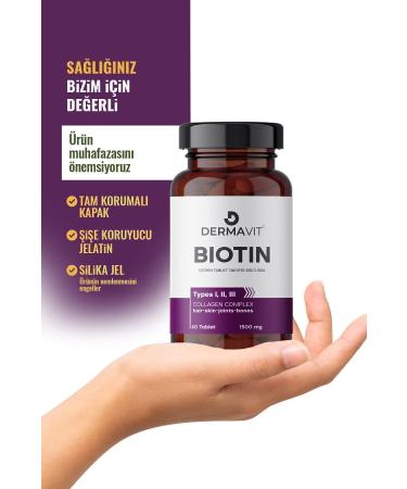 Biotin 5000 mg 60 tablets for strong hair and nails - Buy Online on GoSupps.com