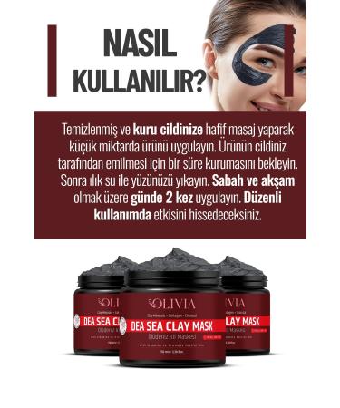 Olivia Wilson Collagen Acne and Blackhead Blemish Remover Collagen Dead Sea Clay Mask 150 gr - Buy Online on GoSupps.com