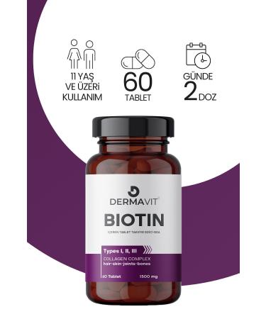 Biotin 5000 mg 60 tablets for strong hair and nails - Buy Online on GoSupps.com