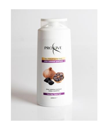 PROX VE Salt-Free Paraben-Free Silicone-Free Dye-Free Anti-Hair Loss Herbal Black Garlic Shampoo 650 Ml - Buy Online on GoSupps.com