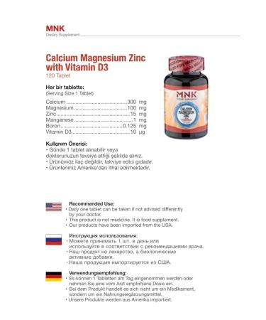 Mnk Omega3 100 Softgel Calcium Magnesium Zinc 120 Tablets Pill Box - Buy Online on GoSupps.com