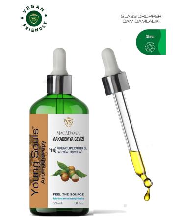 YOUNG SOULS Macadamia Carrier Oil (Cold Pressed) Macadamia Nut Herbal Carrier Oil (Cold Pressed) 50 ml - Buy Online on GoSupps.com