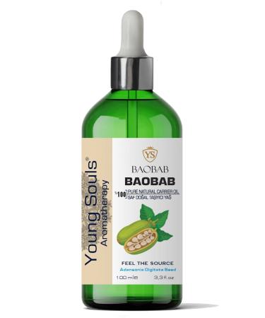 YOUNG SOULS Aromatherapy Baobab Carrier Oil ( Cold Pressed ) Baobab Herbal Carrier Oil ( Cold Pressed ) 100 ml - Buy Online on GoSupps.com