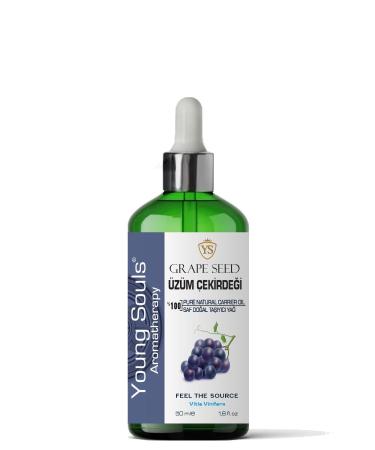YOUNG SOULS Grape Seed Carrier Oil ( Cold Pressed ) Grape Seed Herbal Carrier Oil ( Cold Pressed ) 50 ml - Buy Online on GoSupps.com