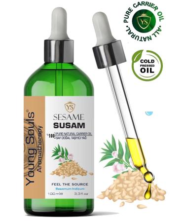YOUNG SOULS Aromatherapy Sesame Carrier Oil (Cold Pressed) Sesame Herbal Carrier Oil (Cold Pressed) 100 ml