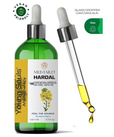 YOUNG SOULS Mustard Carrier Oil ( Cold Pressed ) Mustard Herbal Carrier Oil ( Cold Pressed ) 100 ml - Buy Online on GoSupps.com
