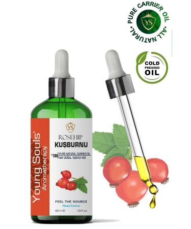 YOUNG SOULS Rosehip Carrier Oil ( Cold Pressed ) Rosehip Seed Herbal Carrier Oil ( Cold Pressed ) 50 ml