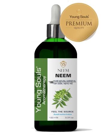 YOUNG SOULS Aromatherapy Neem Carrier Oil (Cold Pressed) Herbal Carrier Oil (Cold Pressed) 100 ml - Buy Online on GoSupps.com