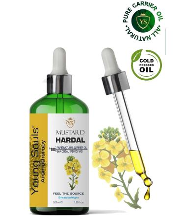 YOUNG SOULS Aromatherapy Mustard Carrier Oil ( Cold Pressed ) Mustard Herbal Carrier Oil ( Cold Pressed ) 50 ml