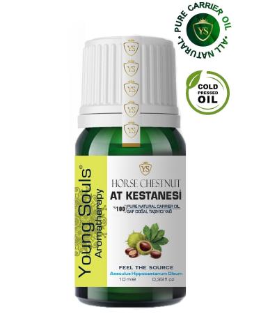 YOUNG SOULS Horse Chestnut Carrier Oil ( Cold Pressed ) Horse Chestnut Herbal Carrier Oil ( Cold Pressed ) 10 ml - Buy Online on GoSupps.com