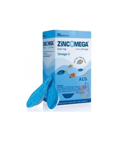 Berko Zincomega 5ml 20 Spoons Omega 3