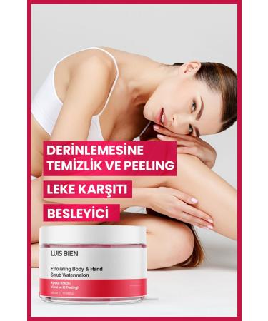 Luis Bien Watermelon Extract Anti-Stain and Ingrown Hair Repairing and Nourishing Body Peeling 300 gr - Buy Online on GoSupps.com