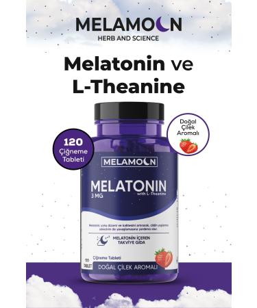 Melamoon Natural Melatonin and Theanine Containing 120 Tablets Supplementary Food 3 Mg - Better Quality and Stress-Free Sleep - Buy Online on GoSupps.com