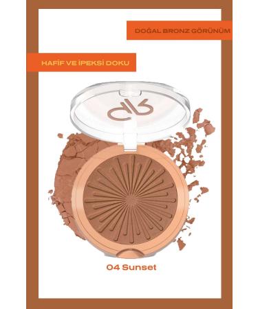 Golden Rose Sun Bright Bronzer Powder No: 04 Sunset - Bronzing Powder - 8691190537470