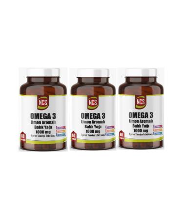Ncs Omega 3 Fish Oil 1000mg 3 Boxes 180 Softgels Lemon Flavored