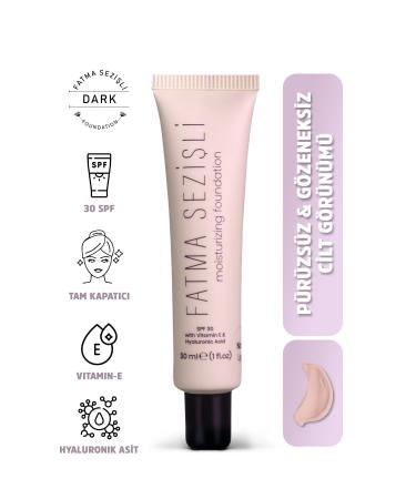 Fatma SEZ L Fatma Sezi li Foundation - Dark | SPF 30 | | Hyaluronic Acid & Vitamin E Moisturizing Effect - 30 ML - Buy Online on GoSupps.com