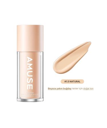 Amuse Dew Wear Foundation (KORENDY) Lasting Brightening Effect Natural Concealer Foundation 35ml #1.5 Natural