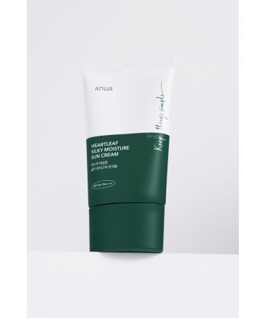 ANUA Heartleaf Silky Moisture Sun Cream (KORENDY) Skin Calming Silky Texture Sun Cream 50ml