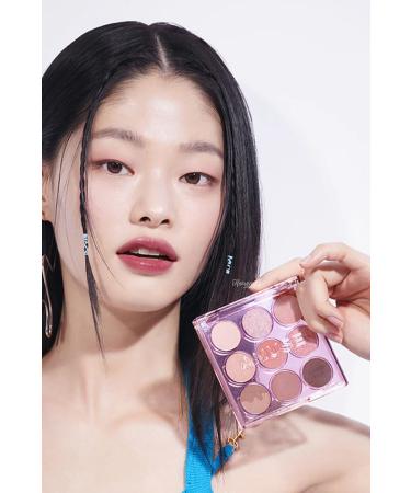 Amuse Eye Vegan Color Palette (KORENDY) Skin Tone Compatible Natural Silky Eyeshadow Palette 0.6 X 9g #02 Cool Rose - Buy Online on GoSupps.com