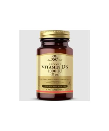 Solgar Vitamin D3 Cheaweble 1000 Iu 100 Tablets