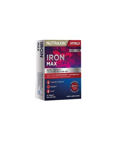 Nutraxin IRON MAX 17 MG 30 TABLETS '&' 100 ML FACE CLEANSING GEL