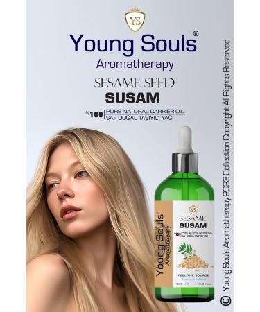 YOUNG SOULS Aromatherapy Sesame Carrier Oil (Cold Pressed) Sesame Herbal Carrier Oil (Cold Pressed) 100 ml - Buy Online on GoSupps.com