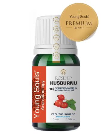 YOUNG SOULS Rosehip Carrier Oil ( Cold Pressed ) Rosehip Seed Herbal Carrier Oil ( Cold Pressed ) 10 ml - Buy Online on GoSupps.com