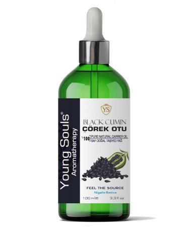 YOUNG SOULS Black Seed Carrier Oil ( Cold Pressed ) Black Cumin Herbal Carrier Oil ( Cold Pressed ) 100 ml - Buy Online on GoSupps.com