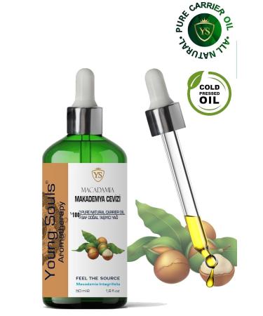 YOUNG SOULS Macadamia Carrier Oil (Cold Pressed) Macadamia Nut Herbal Carrier Oil (Cold Pressed) 50 ml