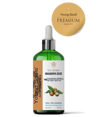 YOUNG SOULS Macadamia Carrier Oil (Cold Pressed) Macadamia Nut Herbal Carrier Oil (Cold Pressed) 50 ml - Buy Online on GoSupps.com