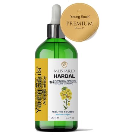 YOUNG SOULS Mustard Carrier Oil ( Cold Pressed ) Mustard Herbal Carrier Oil ( Cold Pressed ) 100 ml - Buy Online on GoSupps.com