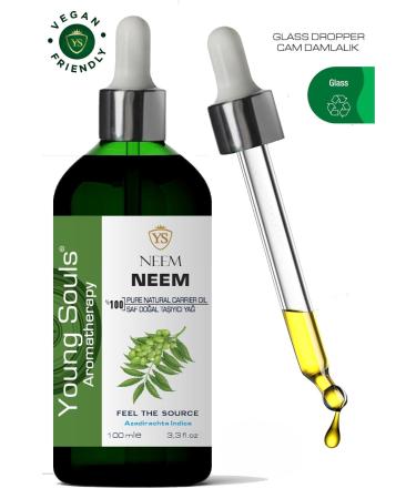 YOUNG SOULS Aromatherapy Neem Carrier Oil (Cold Pressed) Herbal Carrier Oil (Cold Pressed) 100 ml - Buy Online on GoSupps.com