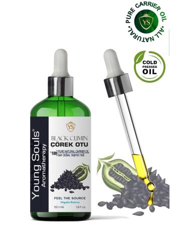 YOUNG SOULS Black Seed Carrier Oil ( Cold Pressed ) Black Cumin Herbal Carrier Oil ( Cold Pressed ) 50 ml