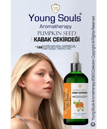 YOUNG SOULS Pumpkin Seed Carrier Oil ( Cold Pressed ) 100 Ml - Buy Online on GoSupps.com