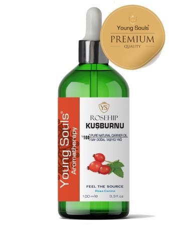 YOUNG SOULS Rosehip Carrier Oil ( Cold Pressed ) Rosehip Seed Herbal Carrier Oil ( Cold Pressed ) 100 ml - Buy Online on GoSupps.com