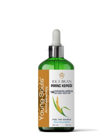 YOUNG SOULS Aromatherapy Rice Bran Carrier Oil Cold Pressed Rice Bran Oil Cold Pressed 50 ml - Buy Online on GoSupps.com