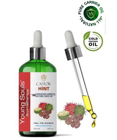 YOUNG SOULS Aromatherapy Castor Carrier Oil ( Cold Pressed ) Indian Herbal Carrier Oil ( Cold Pressed ) 50 ml