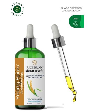 YOUNG SOULS Aromatherapy Rice Bran Carrier Oil Cold Pressed Rice Bran Oil Cold Pressed 50 ml - Buy Online on GoSupps.com
