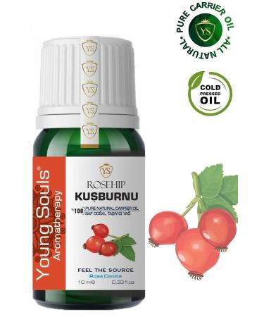 YOUNG SOULS Rosehip Carrier Oil ( Cold Pressed ) Rosehip Seed Herbal Carrier Oil ( Cold Pressed ) 10 ml